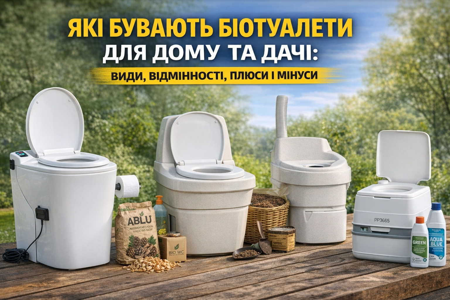 Які бувають біотуалети для дому та дачі