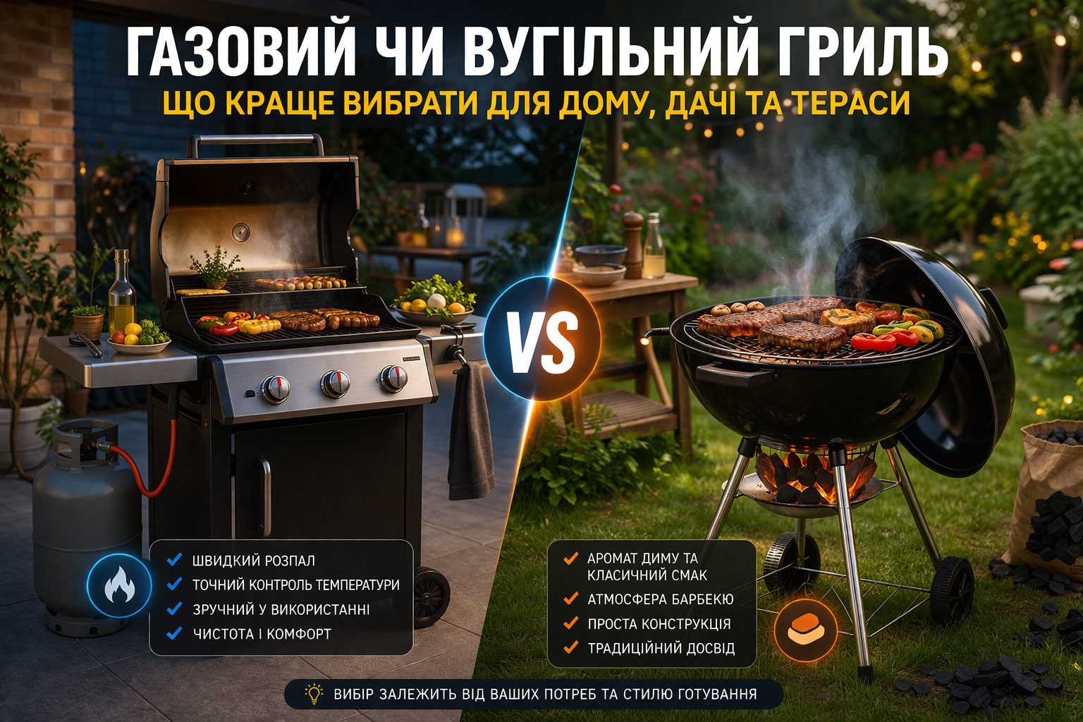 Газовий чи вугільний гриль