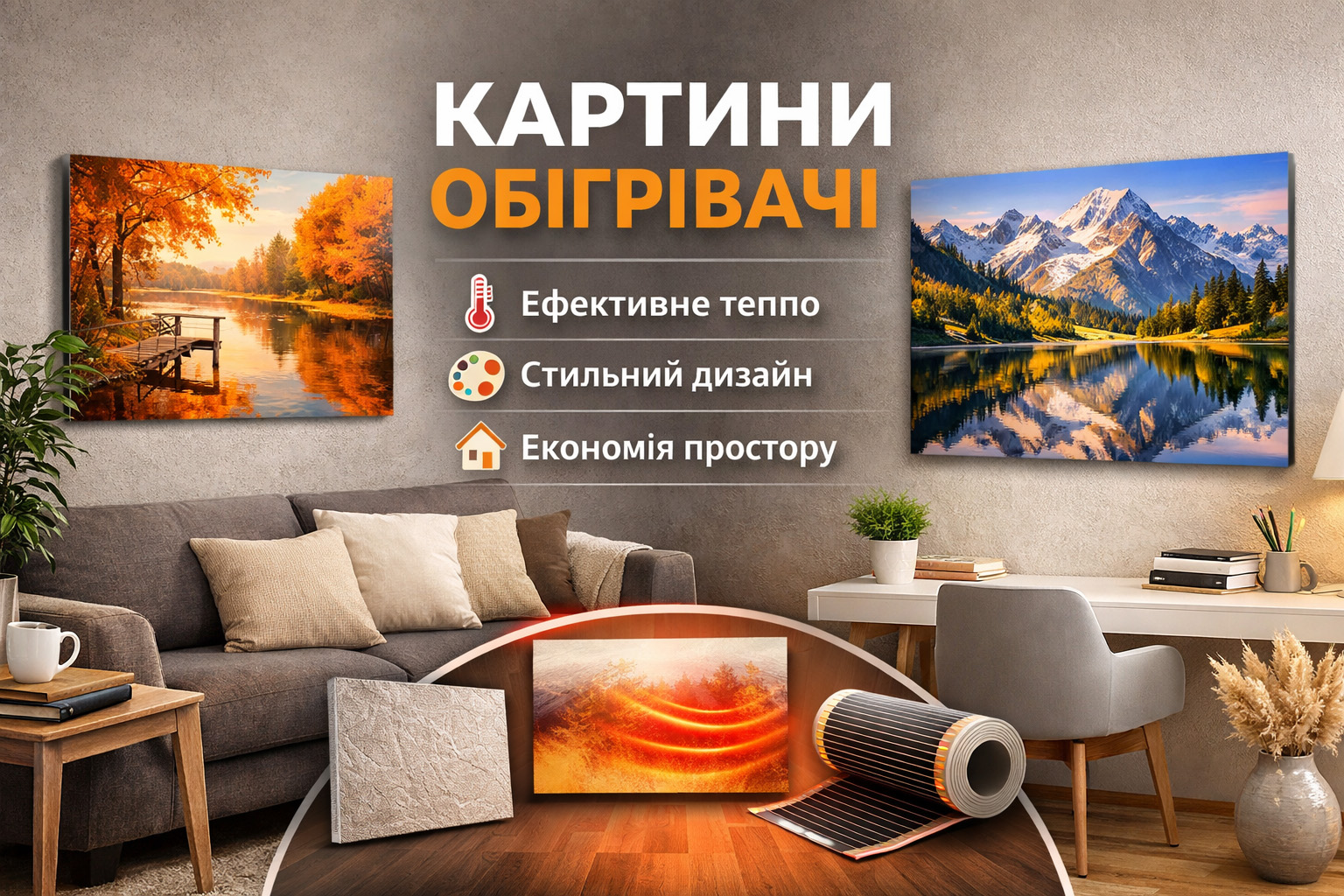 картина обігрівач